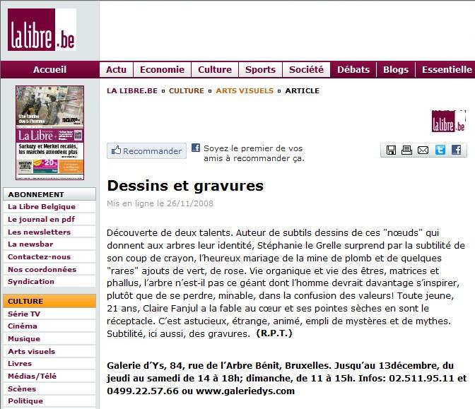 B10 La Libre.be Article Gravure Claire